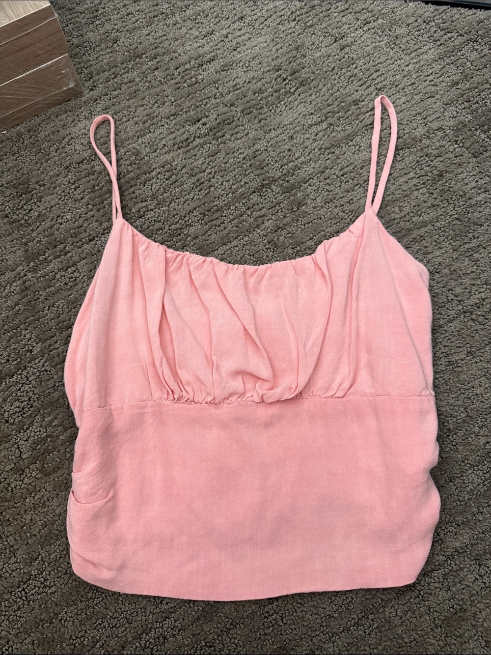 Women's Pink Spaghetti Strap Tank Top